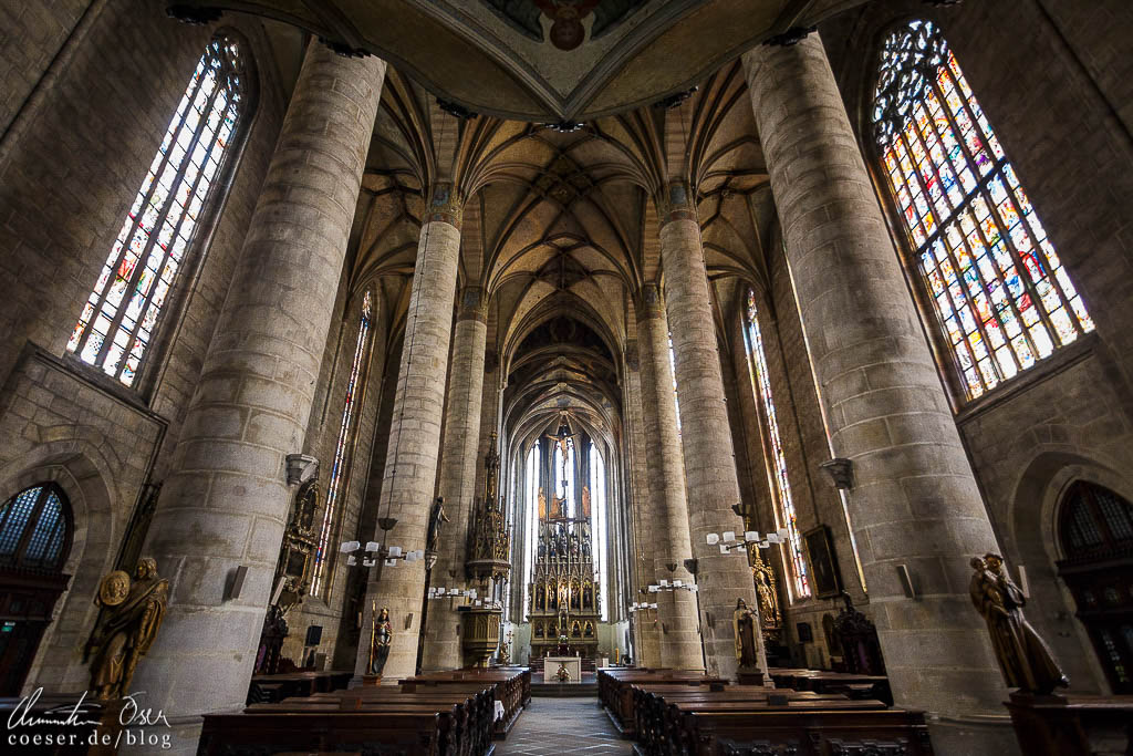 Innenansicht der St.-Bartholomäus-Kathedrale in Pilsen
