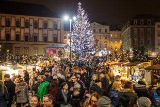 Weihnachtsmarkt auf dem Krautmarkt (Zelný trh) in Brünn