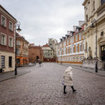 Blick auf die Barbakane in der Altstadt von Warschau