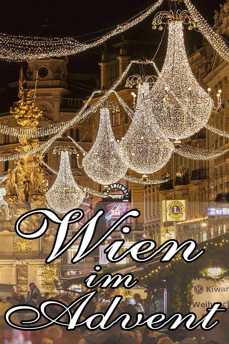 Fotos von Wien (Österreich) im Advent mit den schönsten Weihnachtsbeleuchtungen.