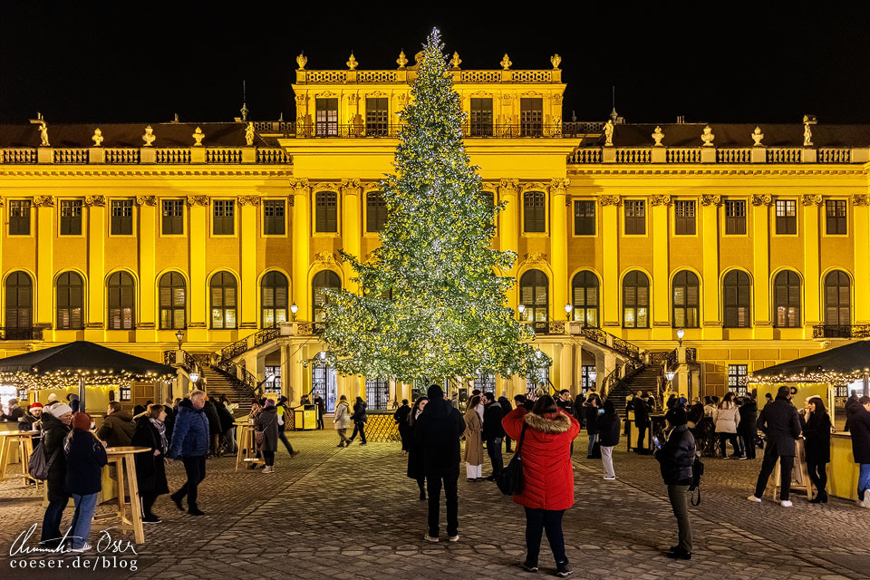 Weihnachtsmarkt in Wien vor dem Schloss Schönbrunn