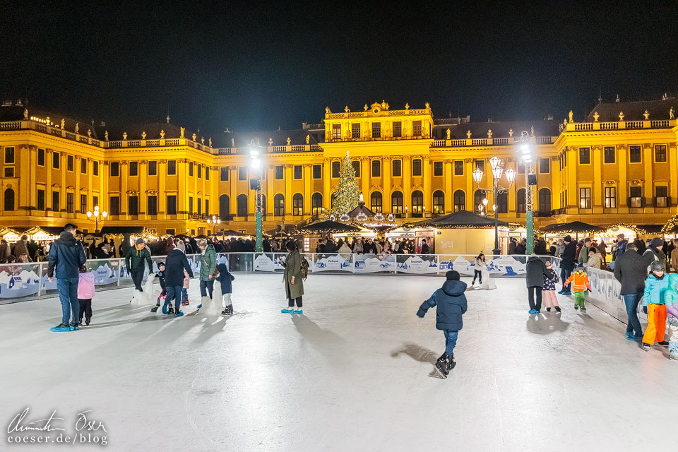 Weihnachtsmarkt in Wien vor dem Schloss Schönbrunn