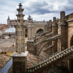 Blick vom Kloster auf das Dach der Catedral Primada (Kathedrale von Toledo)