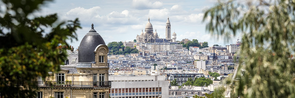 Blick auf Montmartre in Paris