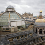 Blick von der Aussichtsterrasse des Kaufhauses Printemps Haussmann auf die Kuppel des Gebäudes