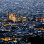 Blick von der Aussichtsterrasse des Tour Montparnasse in Richtung der Kathedrale Notre-Dame de Paris