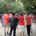 Fans auf dem Weg zum Stadion Stade de France vor dem Euro-2016-Spiel Österreich – Island