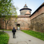 Die Nürnberger Stadtmauer (Spittlertorturm) in der Altstadt