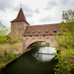 Die Nürnberger Stadtmauer (Schlayenturm und Kettensteg) in der Altstadt