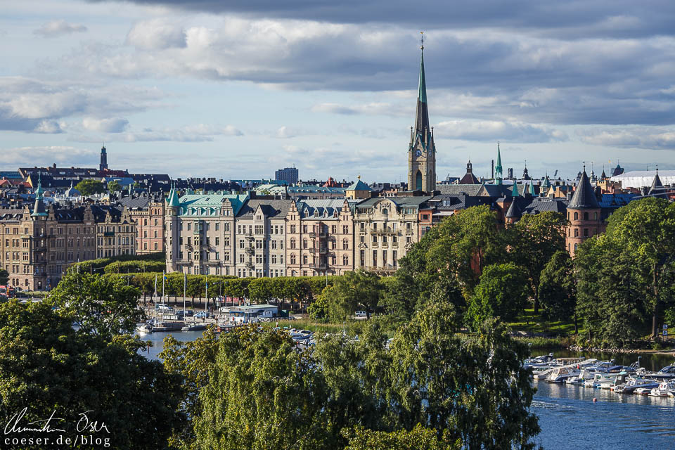 Blick auf Stockholm vom Freilichtmuseum Skansen