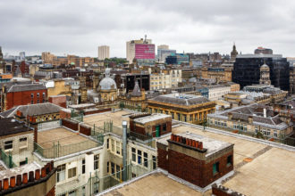 Ausblick vom Lighthouse auf Glasgow