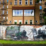 Künstlerische Street Art Murals in Glasgow