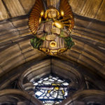 Dudelsack spielender Engel in der Thistle Chapel in der St Giles' Cathedral