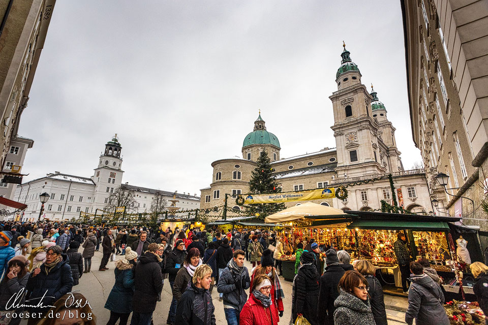 Christkindlmarkt auf dem Residenzplatz und Domplatz in Salzburg