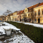 Historische Fassaden in der Altstadt von Sopron