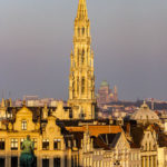 Aussicht vom Mont des Arts / Kunstberg auf die Altstadt von Brüssel