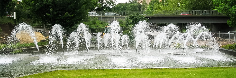 Springbrunnen im Park Planten un Blomen in Hamburg