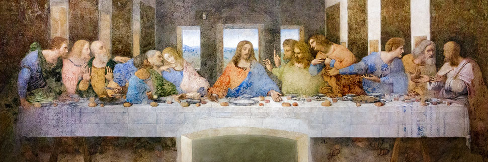 Leonardo da Vincis Wandgemälde Das Abendmahl (Il Cenacolo)