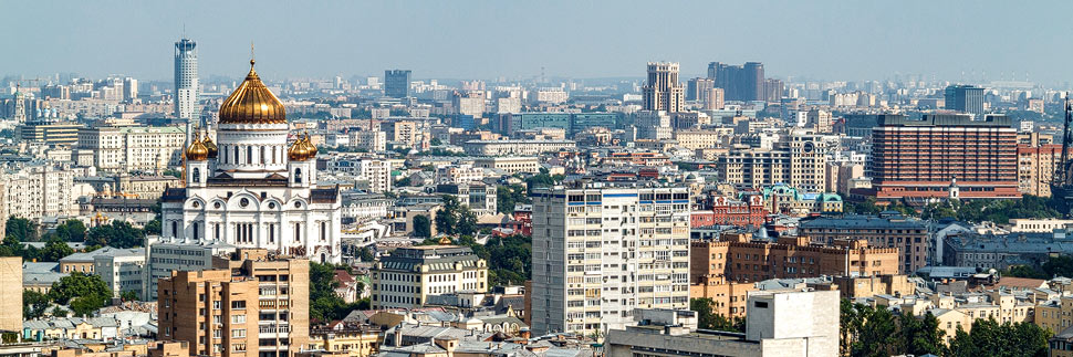 Blick über die Stadt Moskau