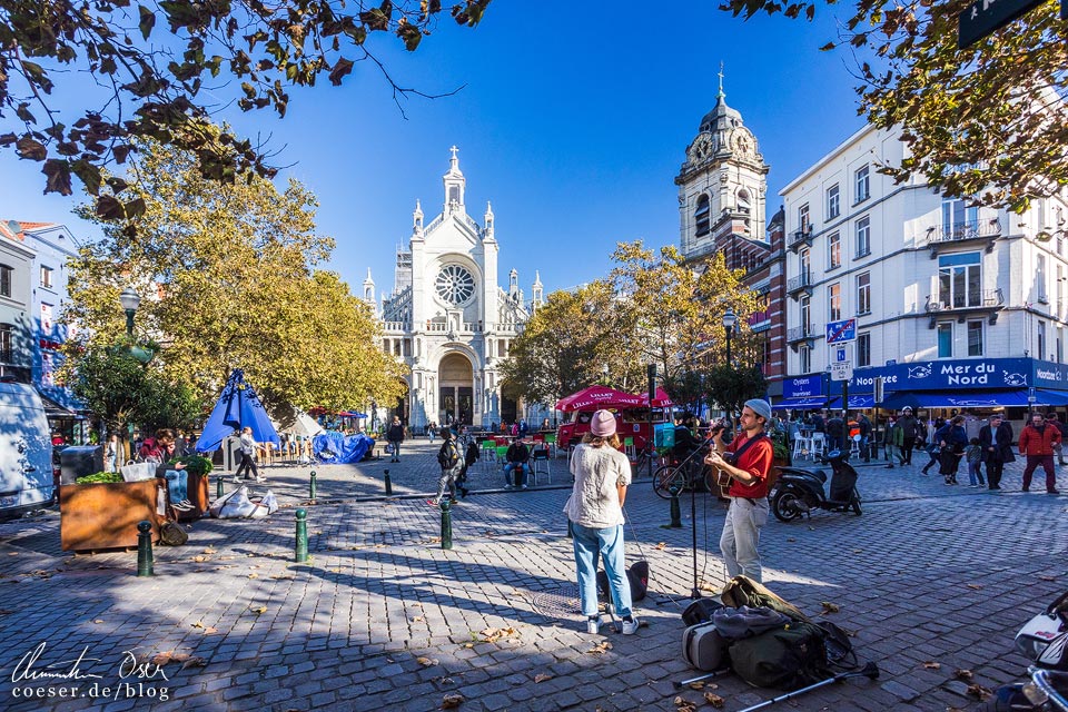 Der Place Saint Catherine und die Eglise Sainte-Catherine in Brüssel
