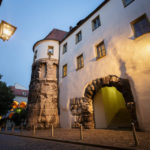 Das historische Stadttor Porta Praetoria in Regensburg