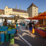 Der Wochenmarkt auf dem Alten Kornmarkt in Regensburg