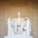 Statue von Abraham Lincoln, dem 16. Präsidenten der Vereinigten Staaten, im Lincoln Memorial