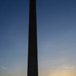 Sonnenuntergang hinter dem Washington Monument