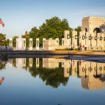 Spiegelung des World War II Memorial