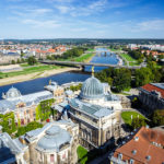 Aussicht von der Kuppel der Frauenkirche in Dresden