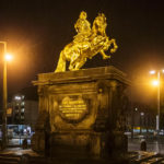 Das Standbild Goldener Reiter von König August des Starken in Dresden