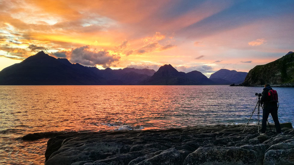 Fotograf Christian Öser auf der Isle of Skye