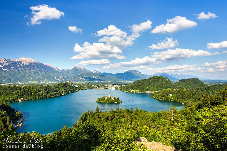 Fotograf Christian Öser während eines Shootings in Bled, Slowenien