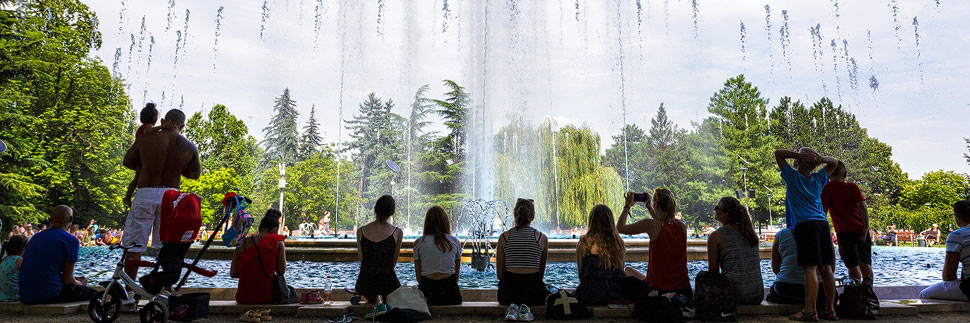 Wasserspiele auf der Margareteninsel in Budapest