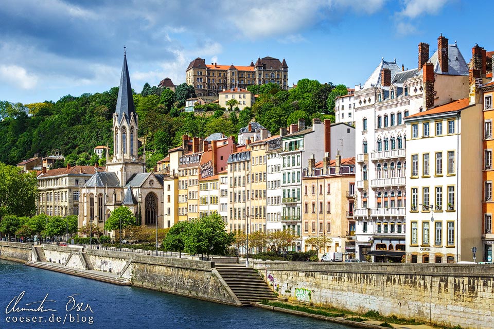 Stadtviertel Saint-Georges mit Église Saint Georges und Lycée de Saint Just in Lyon