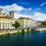 Blick vom Saône-Ufer auf die Altstadt Vieux-Lyon