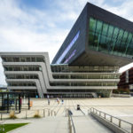 Außenansicht des WU Campus Library and Learning Center während Open House Wien 2018