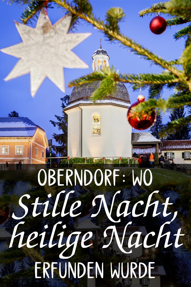 Stille-Nacht-Kapelle in Oberndorf bei Salzburg: Erfahrungsbericht mit Fotos zum Weihnachtsmarkt, dem Stille-Nacht-Museum und dem Sonderpostamt.