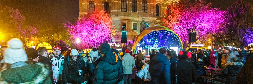 Beleuchteter Weihnachtsmarkt Fuliranje in Zagreb