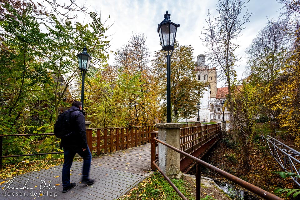 Parkanlage vor dem Schloss in Břeclav (Lundenburg)