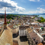 Ausblick auf Zürich vom Karlsturm des Grossmünsters