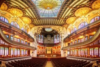 Panorama des Palau de la Música Catalana in Barcelona