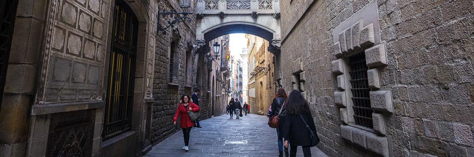 Das Viertel Barri Gòtic (Gotisches Viertel) in Barcelona