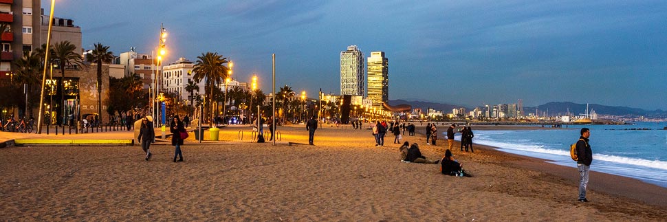 Strand La Barceloneta in Barcelona