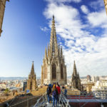 Dachterrasse der Kathedrale von Barcelona