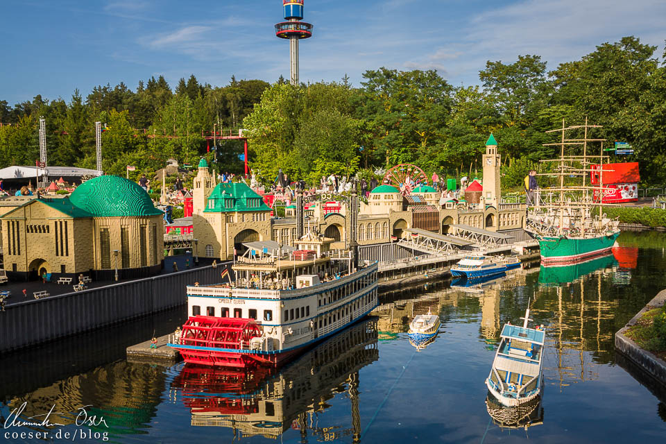 Der Hamburger Hafen im Legoland Deutschland Resort in Günzburg