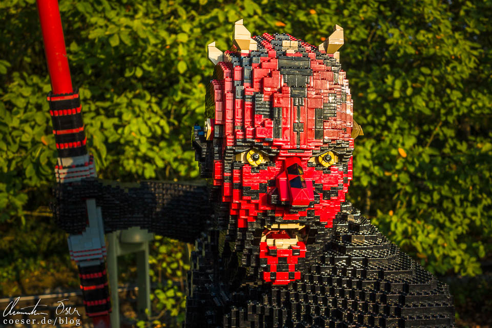 Darth Maul in der Star-Wars-Dauerausstellung im Legoland Deutschland Resort in Günzburg