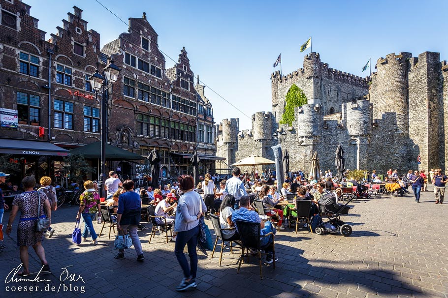 Sint-Veerleplein und Burg Gravensteen in Gent