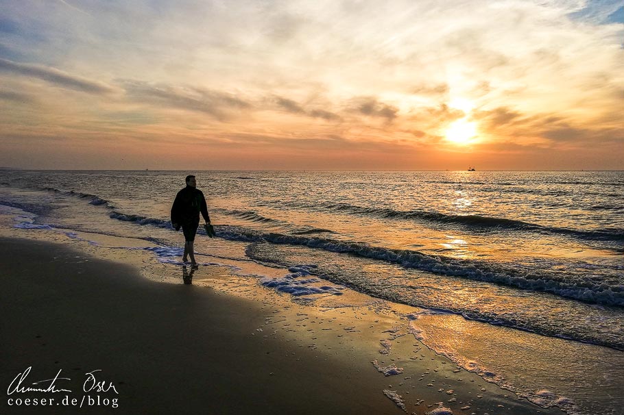 Sonnenuntergang am Meer in Ostende