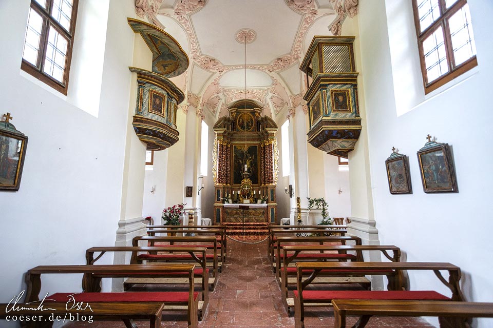 Innenansicht der Wallfahrtskirche St. Bartholomä am Königssee